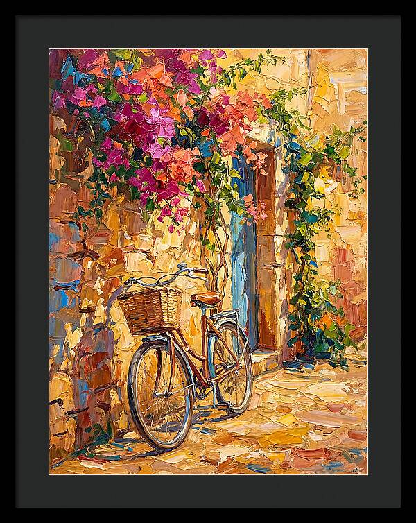 Vintage Bicycle In Mediterranean Charm