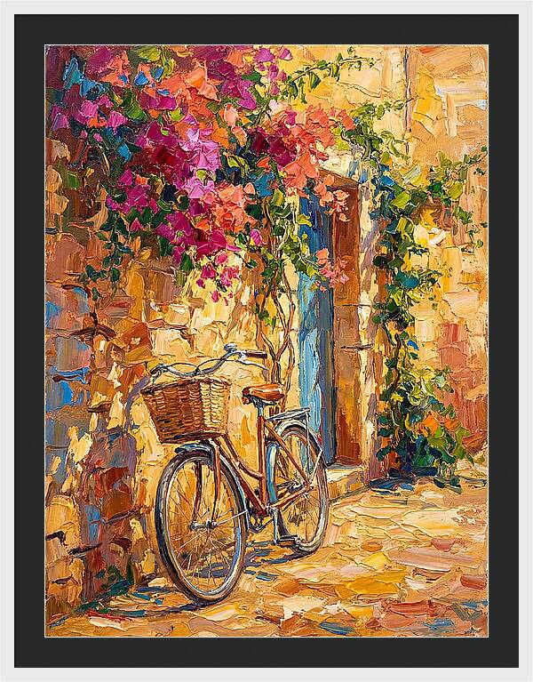 Vintage Bicycle In Mediterranean Charm