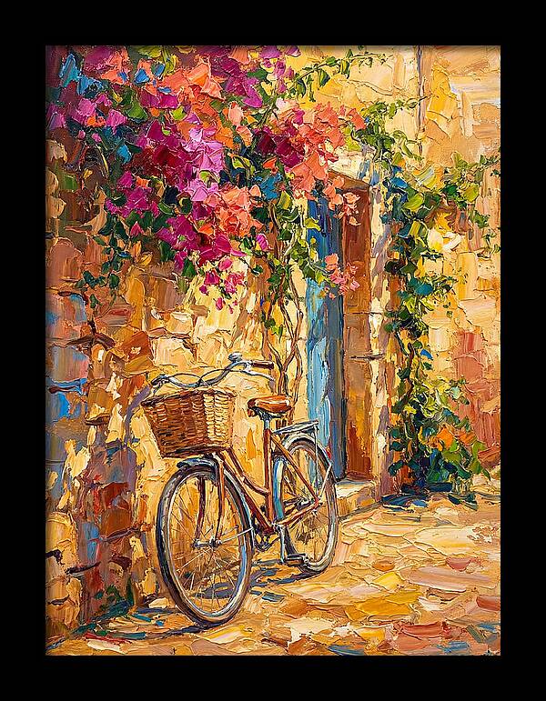 Vintage Bicycle In Mediterranean Charm
