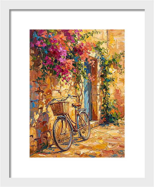 Vintage Bicycle In Mediterranean Charm