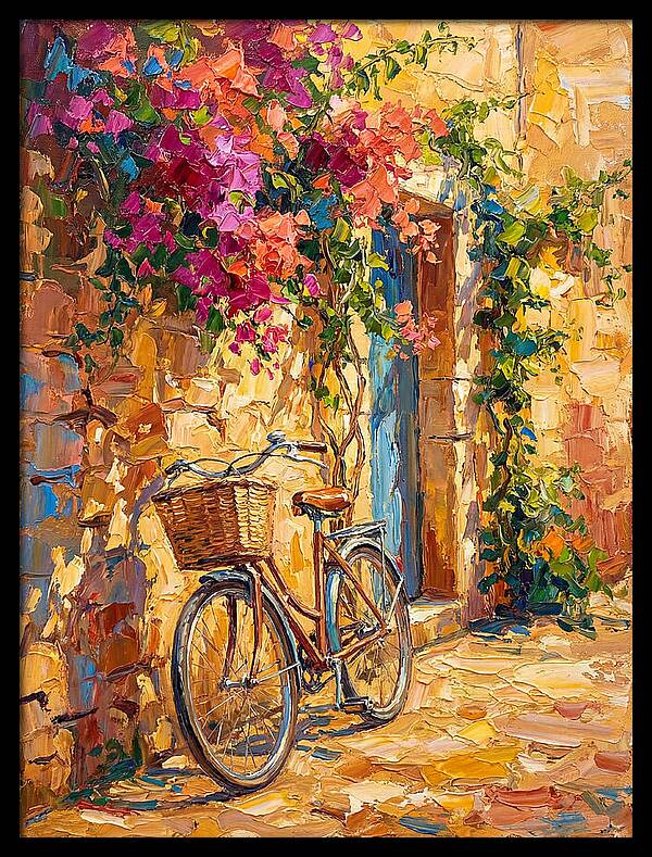 Vintage Bicycle In Mediterranean Charm