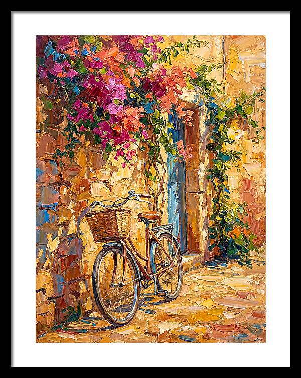 Vintage Bicycle In Mediterranean Charm