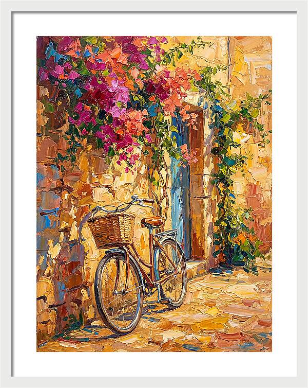 Vintage Bicycle In Mediterranean Charm