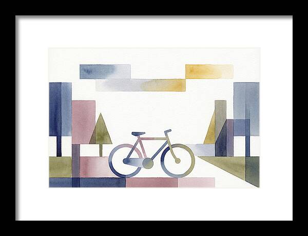 Vintage Bicycle In Minimalist Landscape