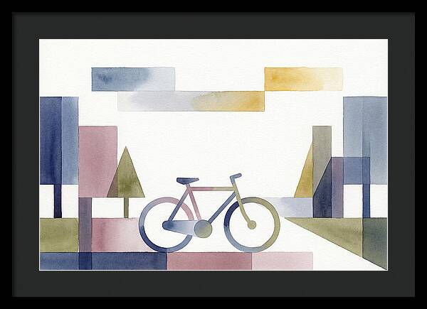 Vintage Bicycle In Minimalist Landscape