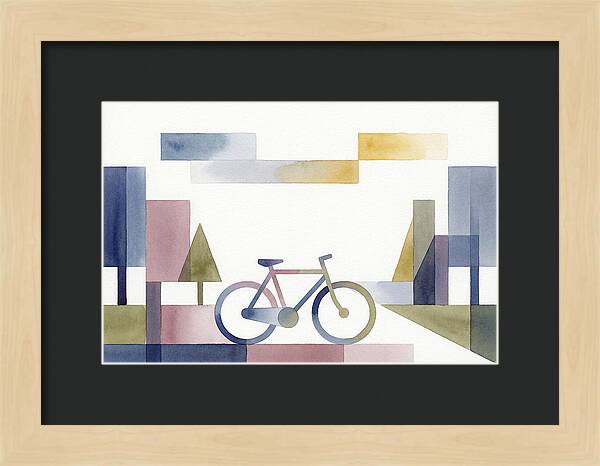 Vintage Bicycle In Minimalist Landscape