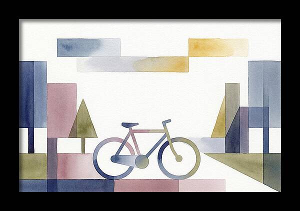 Vintage Bicycle In Minimalist Landscape
