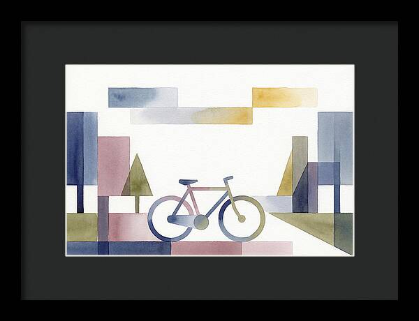 Vintage Bicycle In Minimalist Landscape