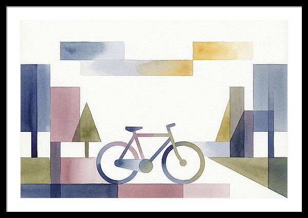 Vintage Bicycle In Minimalist Landscape