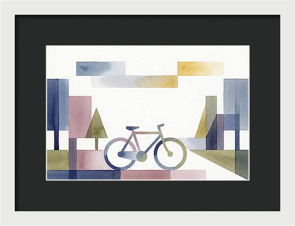 Vintage Bicycle In Minimalist Landscape