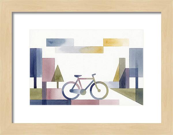 Vintage Bicycle In Minimalist Landscape