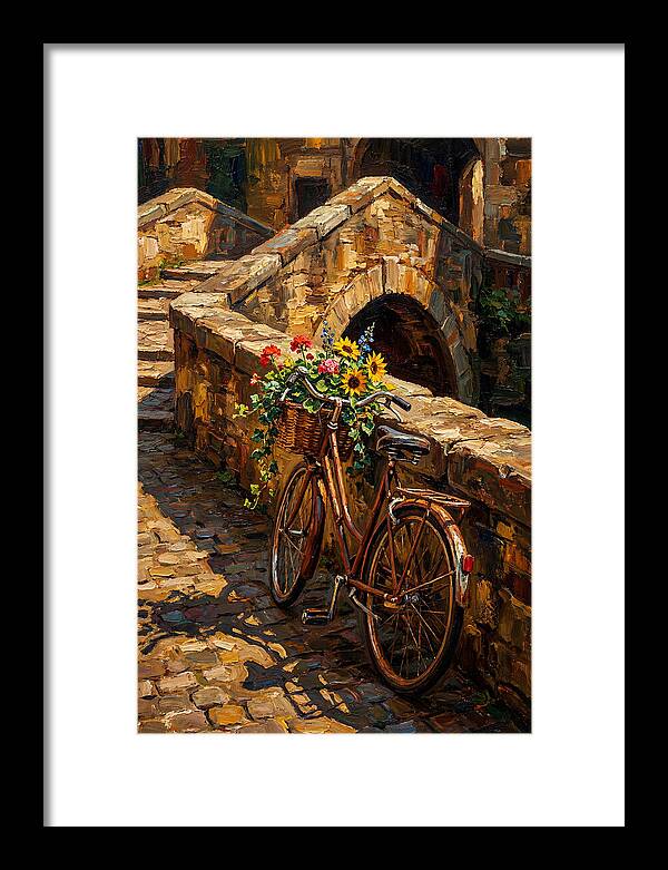 Vintage Bicycle With Flower Basket