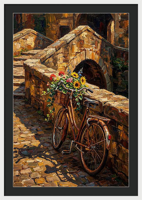 Vintage Bicycle With Flower Basket