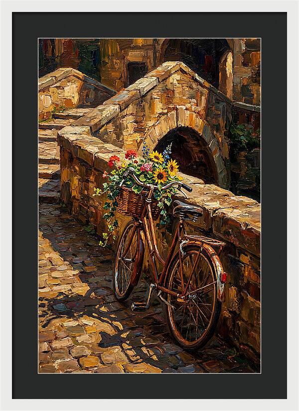 Vintage Bicycle With Flower Basket