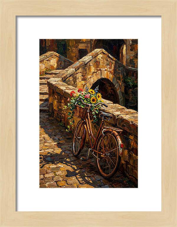 Vintage Bicycle With Flower Basket