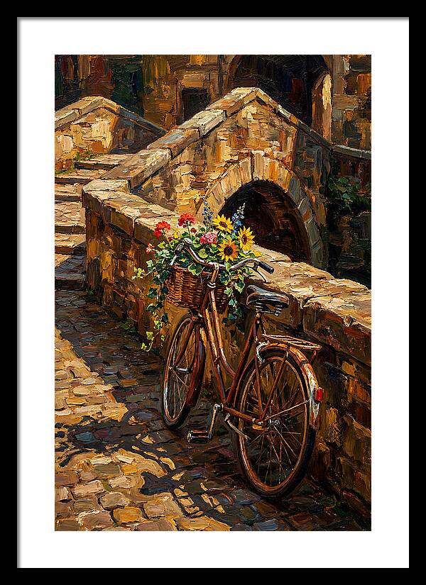 Vintage Bicycle With Flower Basket
