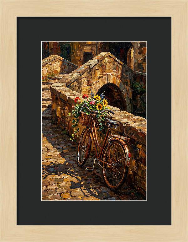 Vintage Bicycle With Flower Basket