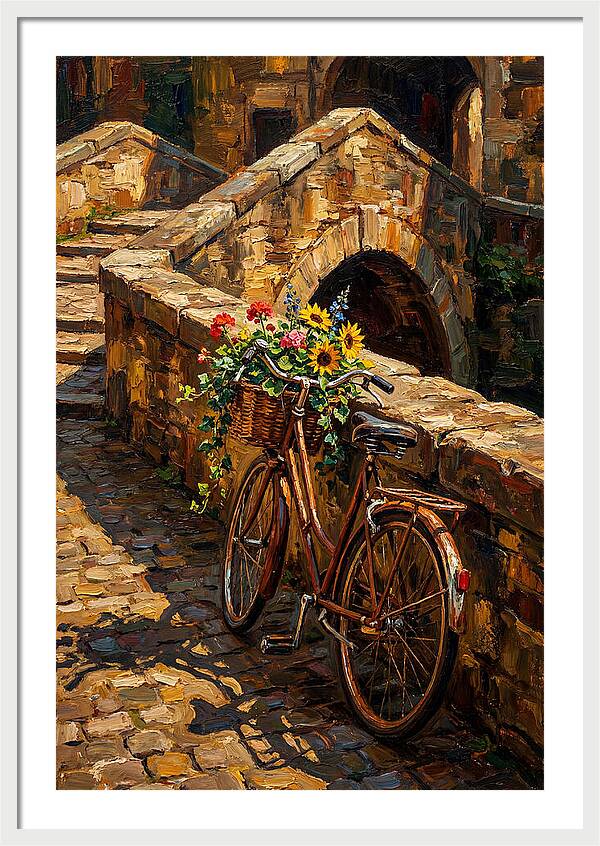 Vintage Bicycle With Flower Basket