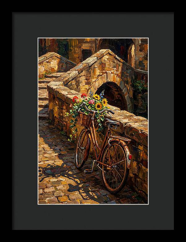 Vintage Bicycle With Flower Basket