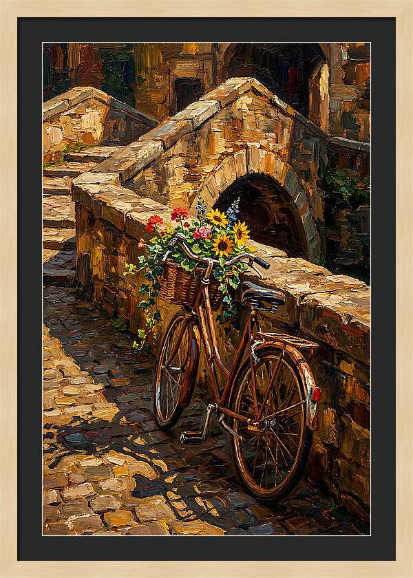 Vintage Bicycle With Flower Basket