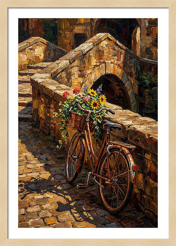 Vintage Bicycle With Flower Basket
