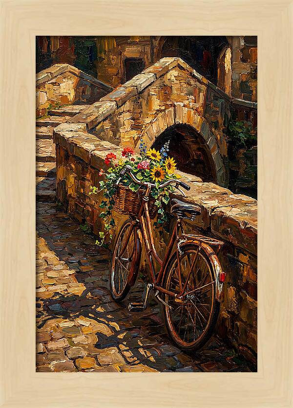 Vintage Bicycle With Flower Basket