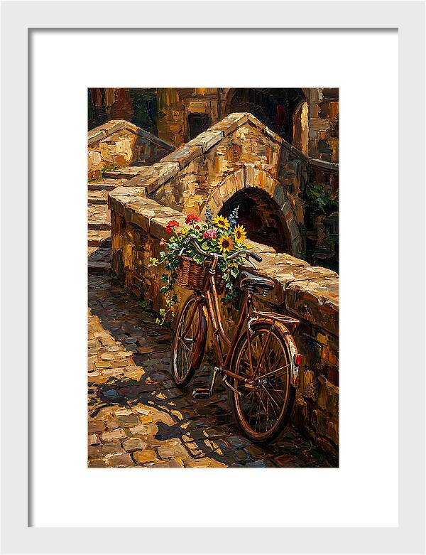 Vintage Bicycle With Flower Basket