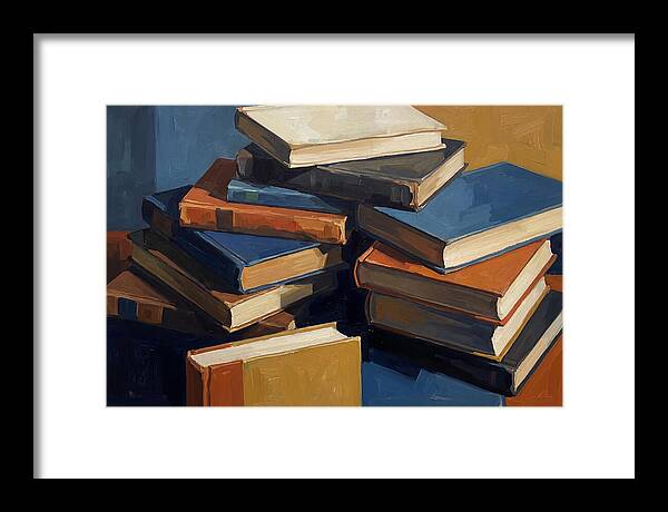Vintage Books Stacked Haphazardly