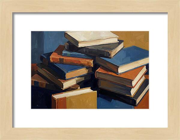 Vintage Books Stacked Haphazardly