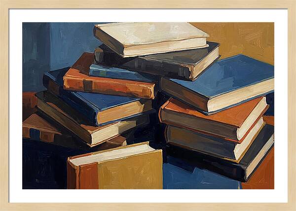 Vintage Books Stacked Haphazardly