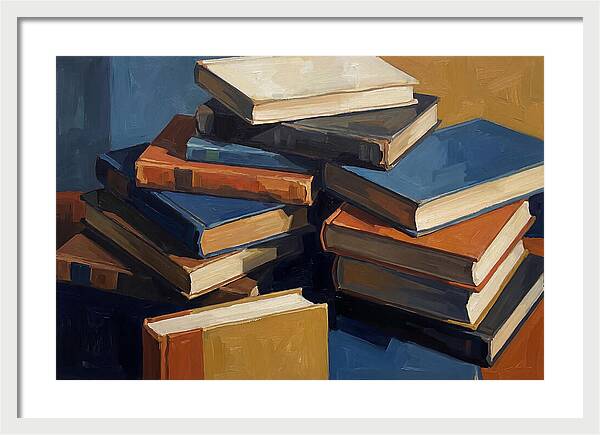 Vintage Books Stacked Haphazardly
