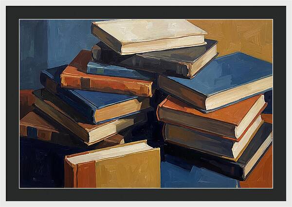 Vintage Books Stacked Haphazardly