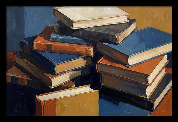 Vintage Books Stacked Haphazardly