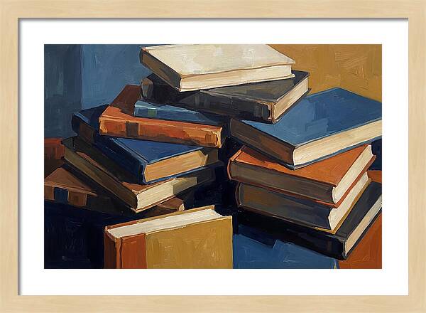 Vintage Books Stacked Haphazardly