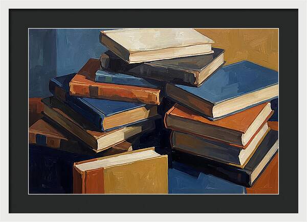 Vintage Books Stacked Haphazardly
