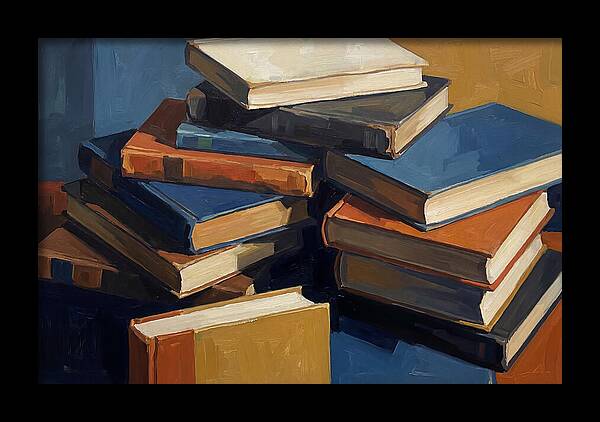 Vintage Books Stacked Haphazardly