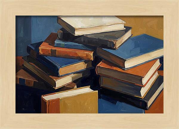 Vintage Books Stacked Haphazardly