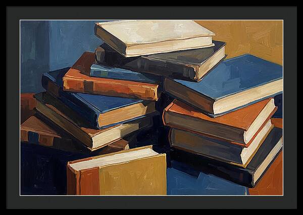 Vintage Books Stacked Haphazardly