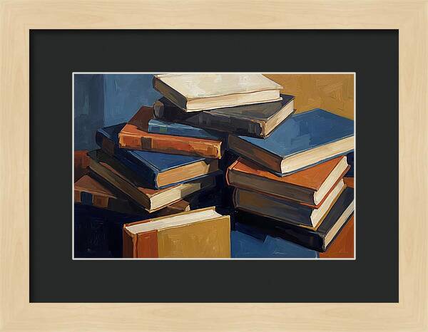 Vintage Books Stacked Haphazardly