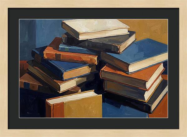 Vintage Books Stacked Haphazardly