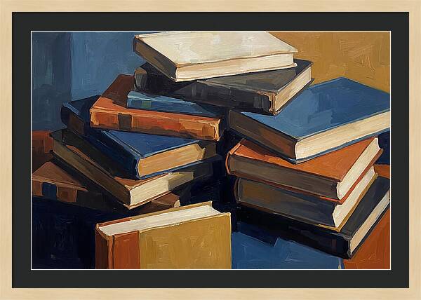 Vintage Books Stacked Haphazardly
