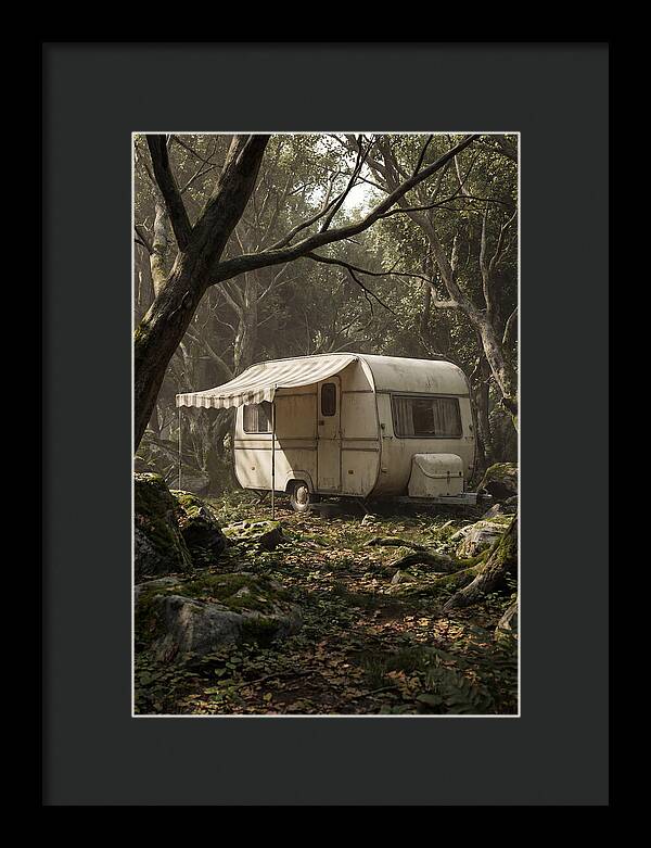 Vintage Camping Trailer In Nature