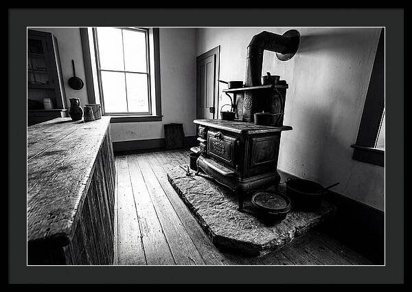 Vintage Cast Iron Stove In Farmhouse