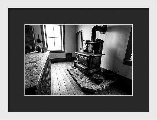 Vintage Cast Iron Stove In Farmhouse