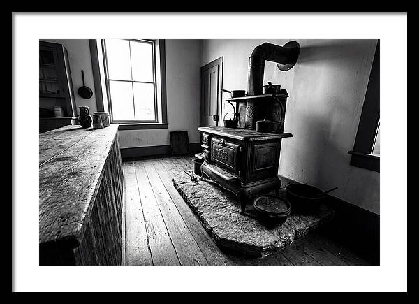 Vintage Cast Iron Stove In Farmhouse