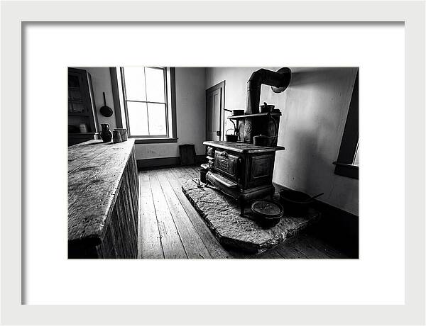 Vintage Cast Iron Stove In Farmhouse