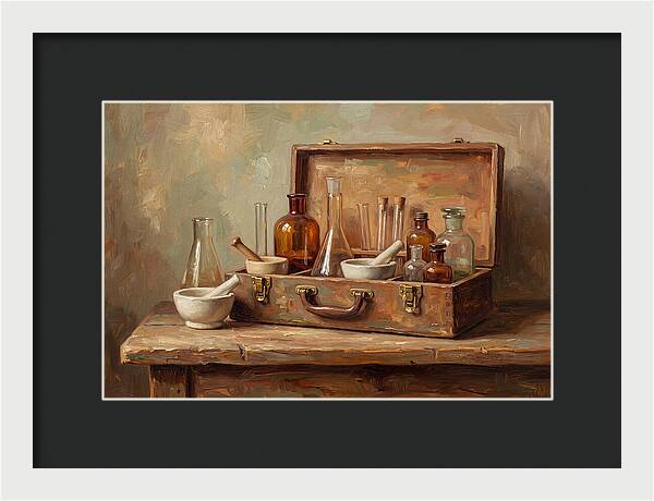 Vintage Chemistry Set Display
