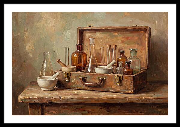 Vintage Chemistry Set Display