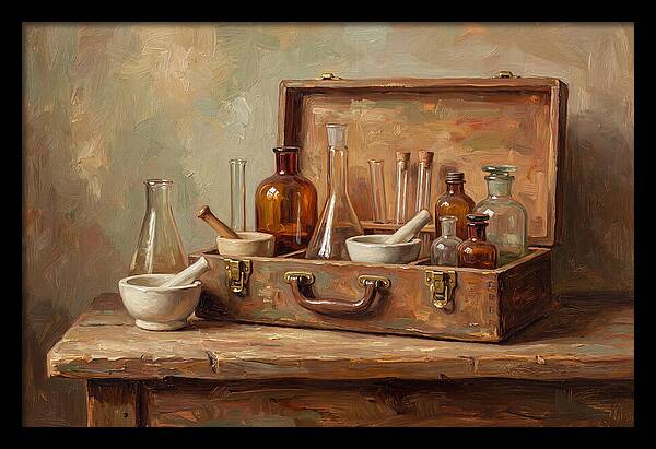 Vintage Chemistry Set Display