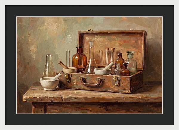 Vintage Chemistry Set Display